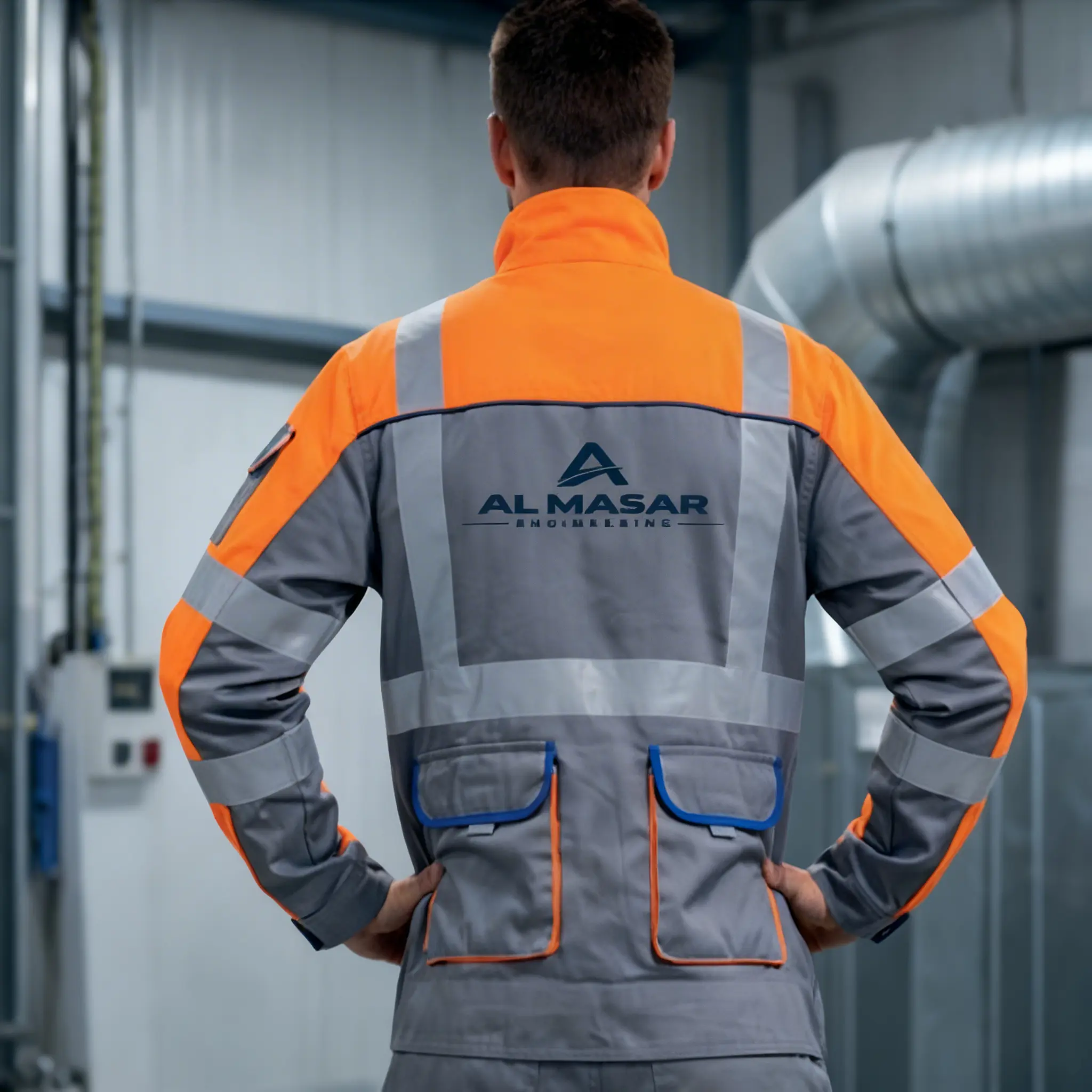 Engineers reviewing blueprints